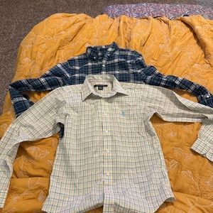 2 dress shirts. Vineyard vines and brooks brothers